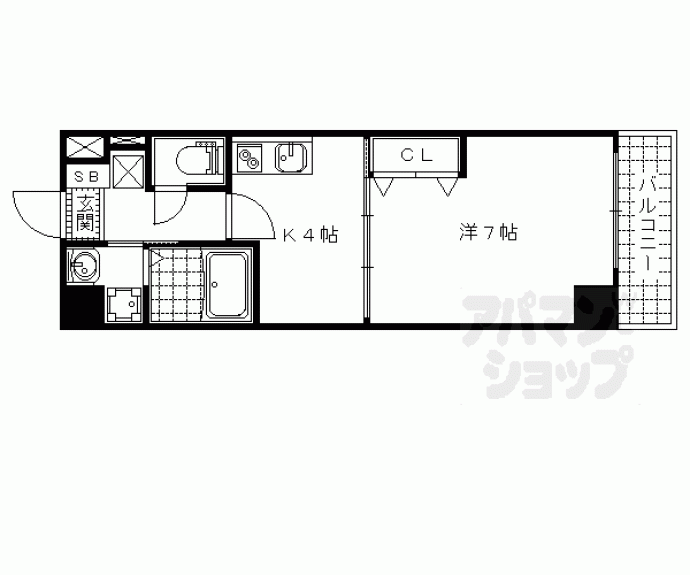 【イクスコート大津駅前】間取