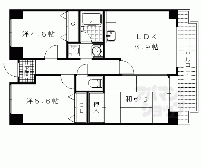 【パークコート大津】間取