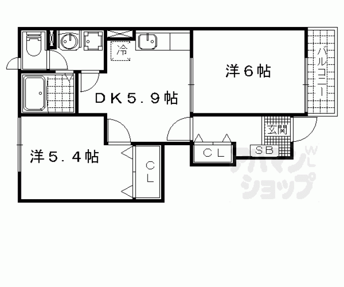 【パレミニョンⅡ】間取