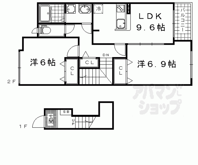 【ブライトハウス瀬田Ａ】間取