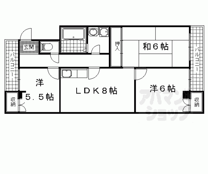 【ガーデンスクエア瀬田】間取