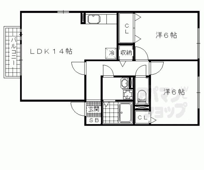 【グランアクシス堅田　Ａ棟】間取