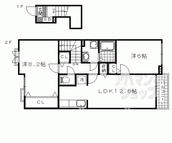 【レークサイドナカノⅡ】間取