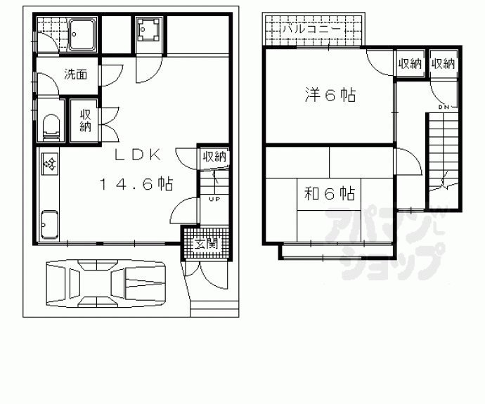 【藤尾奥町貸家】間取