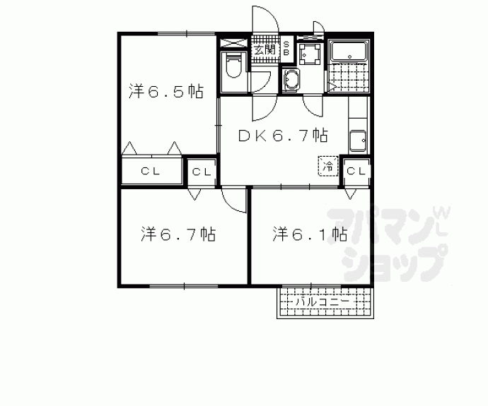 【エフバージェ】間取