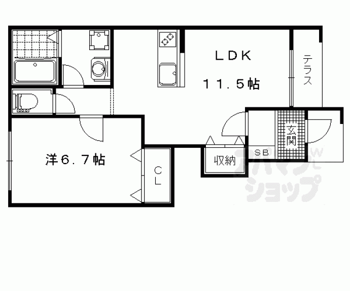 【ＳＵＮ　ＢＲＩＤＧＥ　ＫＡＲＡＳＡＫＩ】間取