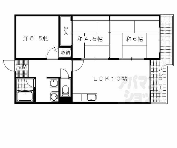 【パールハイツ打出浜】間取