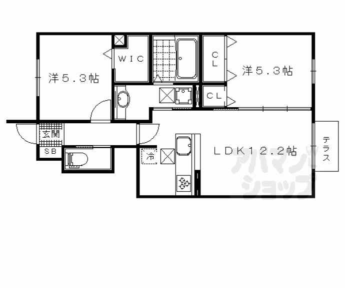 【Ｒａｆｆｉｎｅ　Ｂｉｗａ】間取