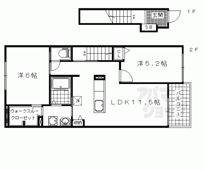 【パレス堅田】間取