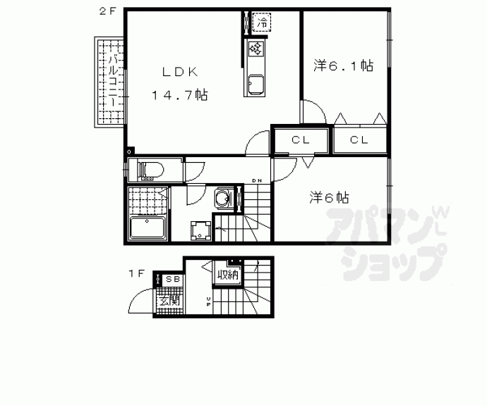 【エスポワール三津浜】間取