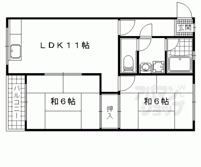 【コーポ桜】間取