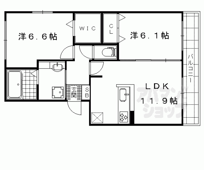 【Ｃａｓａ　ｒａｆｆｉｎｅ　瀬田　Ａ棟】間取