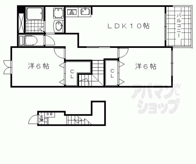 【瀬田北弐番館】間取