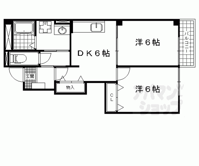 【瀬田北弐番館】間取