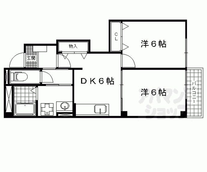 【瀬田北弐番館】間取