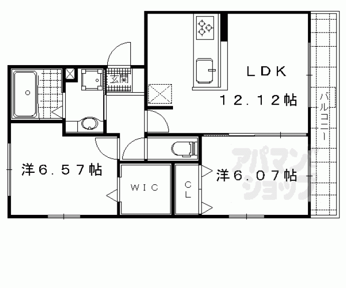 【ヴェルソー唐崎】間取