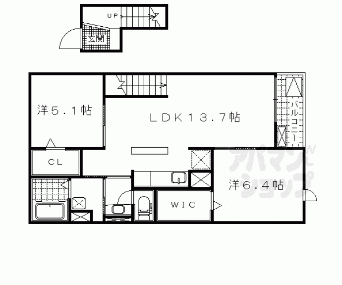 【カルムアビタシオン大将軍Ⅲ】間取