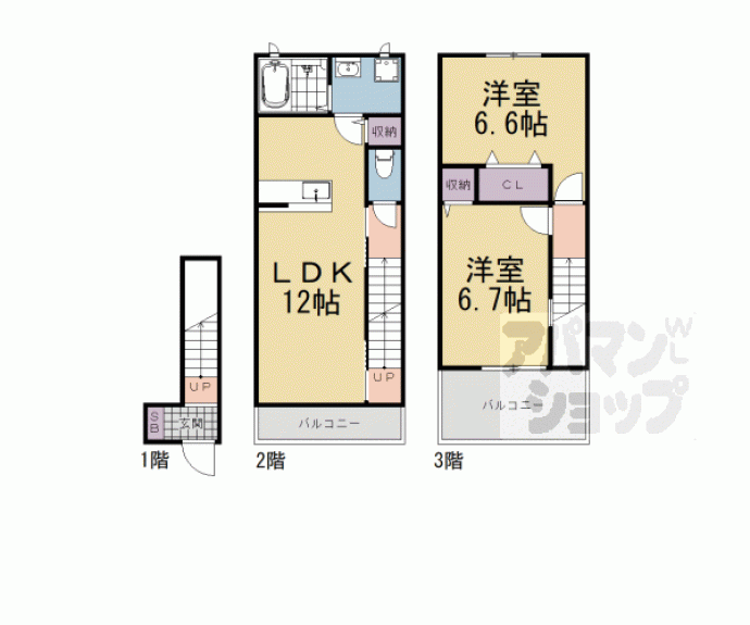 【コーポ勢多Ⅲ番館】間取