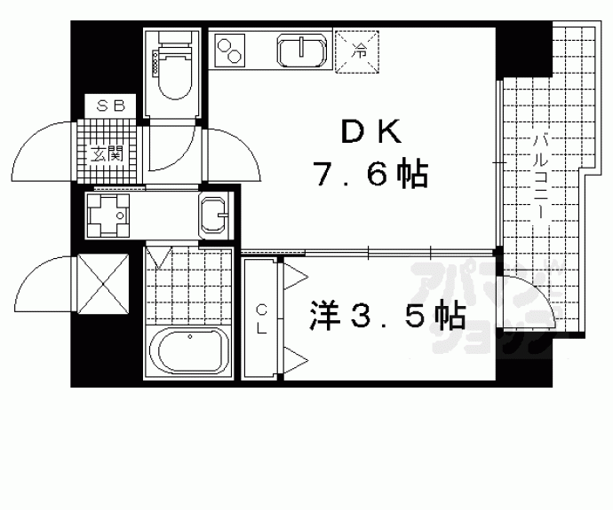 【Ｊ　ＣＯＵＲＴ石山駅前】間取