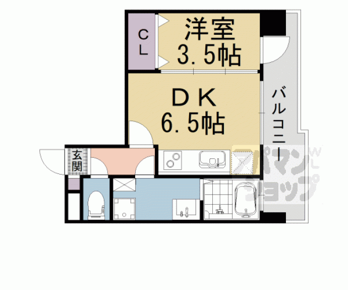 【Ｊ　ＣＯＵＲＴ石山駅前】間取