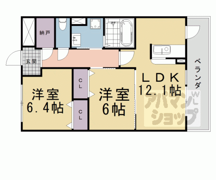 【アフィニティ北大路】間取