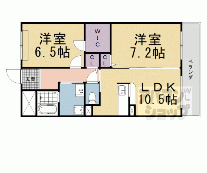 【アフィニティ北大路】間取