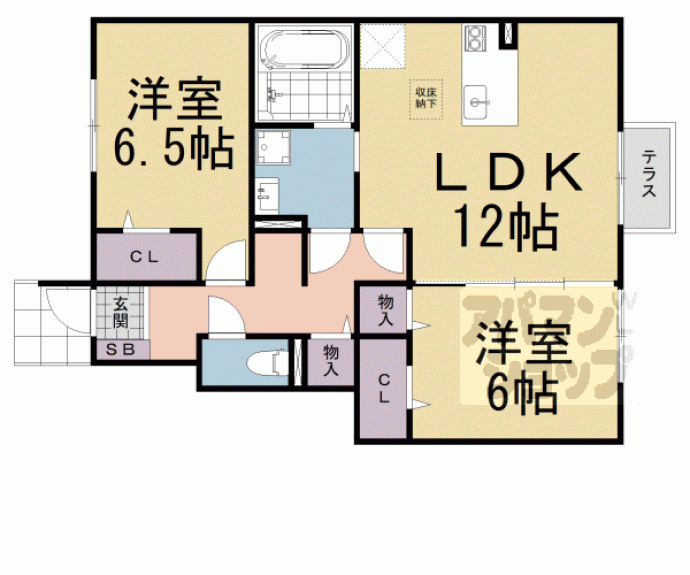 【シャルマン北大路】間取