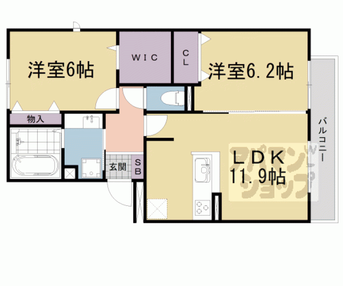 【セジュール石山】間取