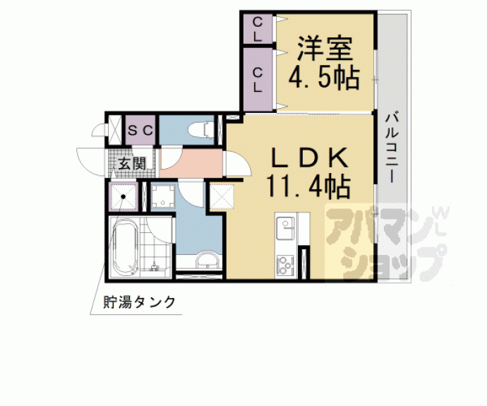 【セレンディピティ堅田】間取