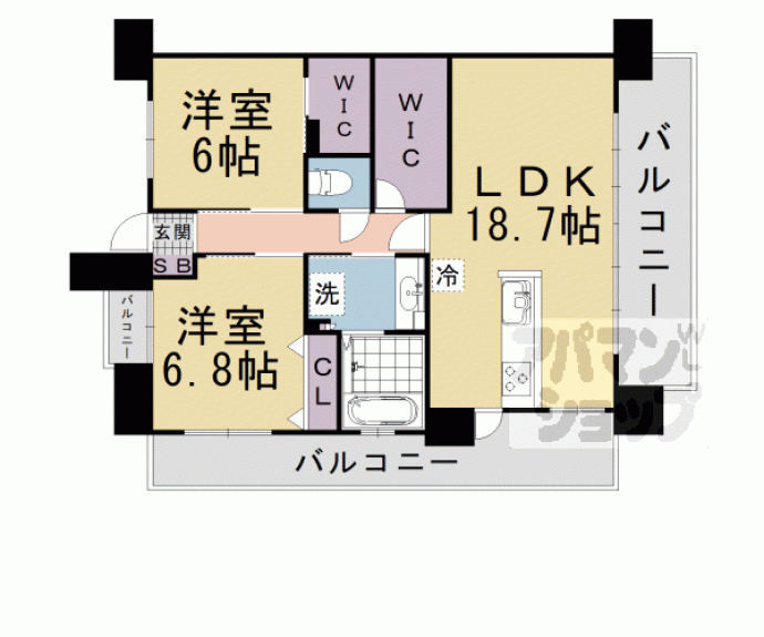 【サーパスにおの浜】間取