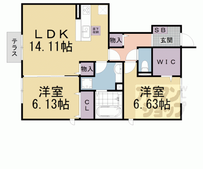 【Ａｒｋ　Ｎａｅｓｈｉｒｏ】間取