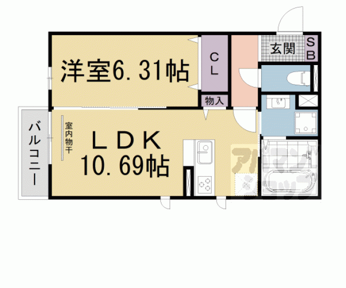 【モナリエコートⅡ】間取