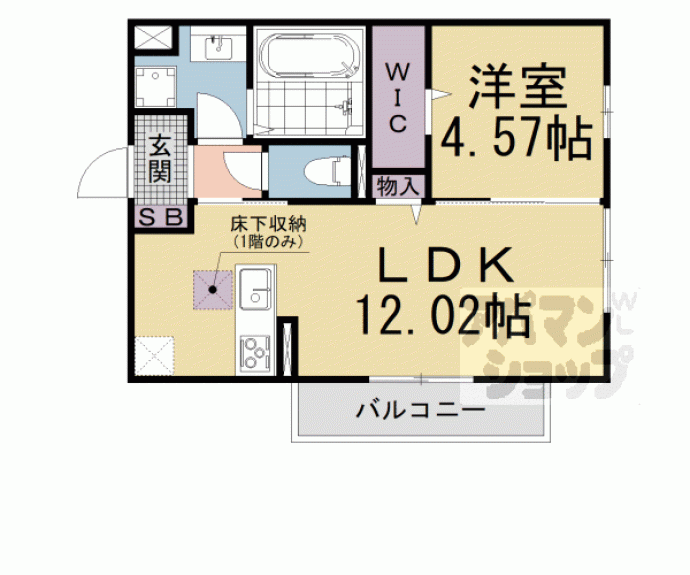 【リバーハイツ唐崎】間取