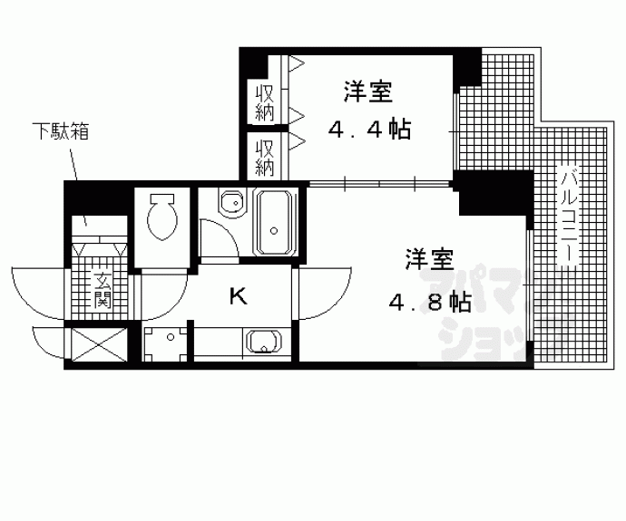 【デ・リード金閣寺道】間取