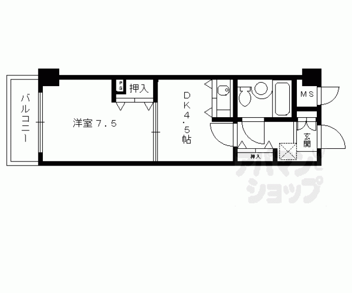 【ライオンズマンション北大路】間取