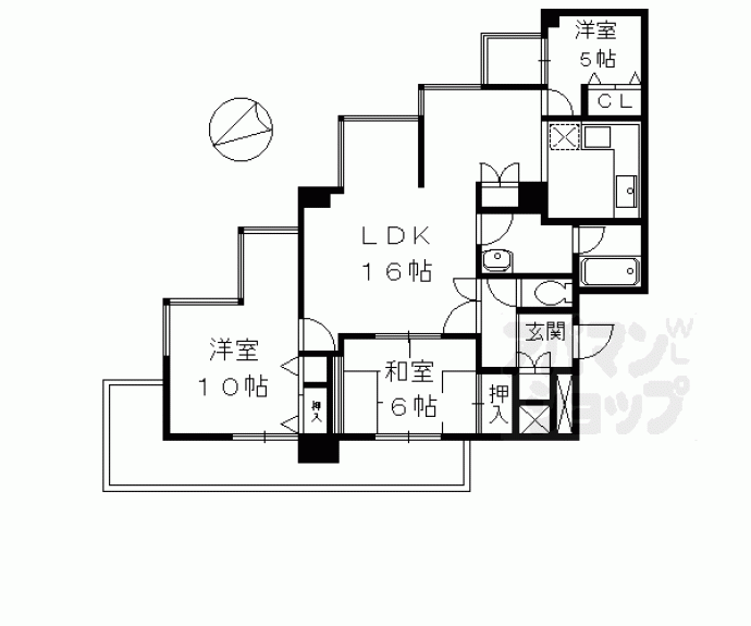 【ルモン紫野】間取