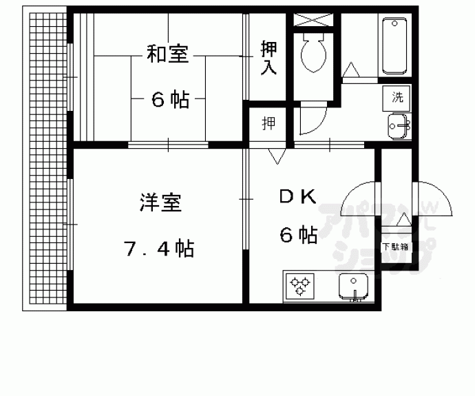 【サン・フローラ洛北】間取