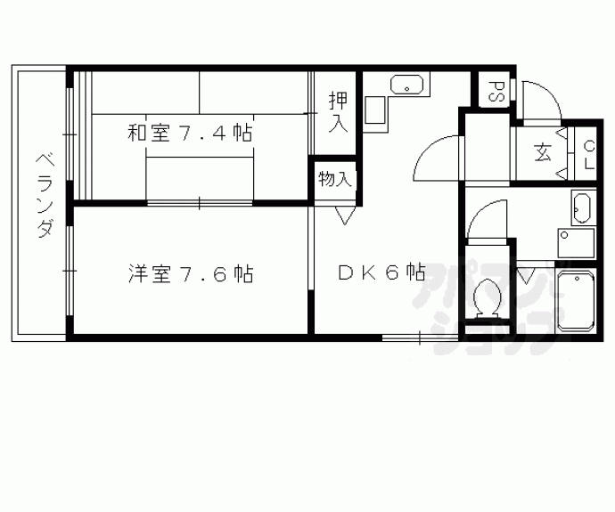 【サン・フローラ洛北】間取