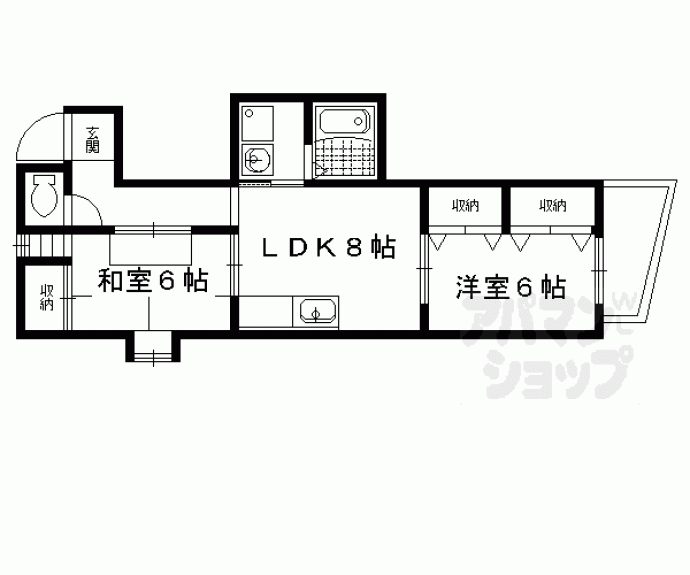 【レスポワール鴨東】間取