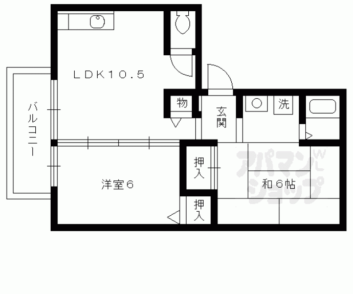 【エルクルーセ西賀茂】間取