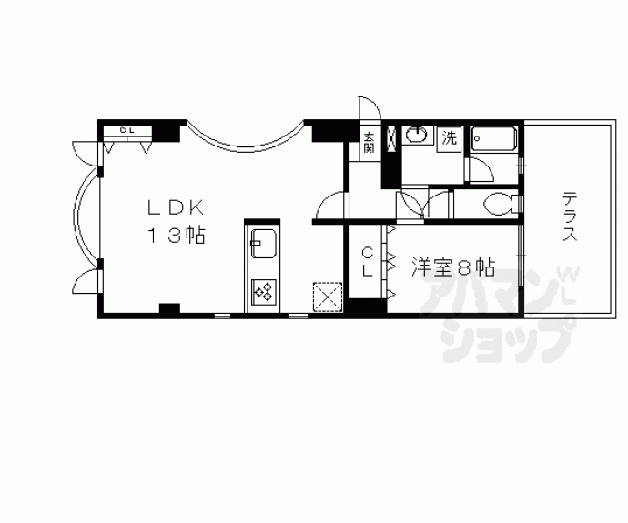 【ラ・フォンテーヌ京都　（旧　ラフォンテ）】間取