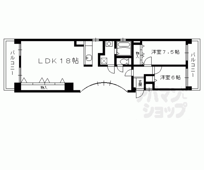 【ラ・フォンテーヌ京都　（旧　ラフォンテ）】間取