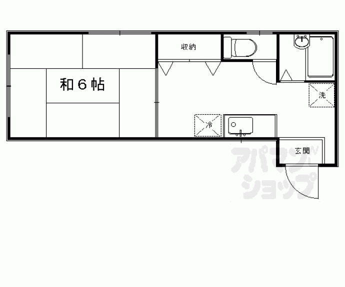 【上賀茂中山町ハイツ】間取