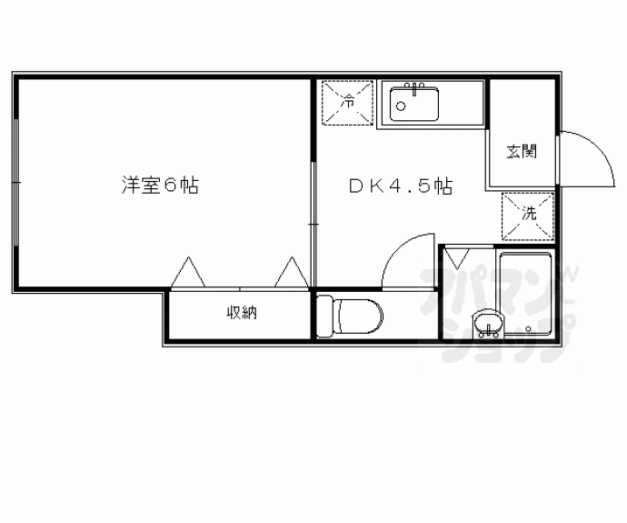 【上賀茂中山町ハイツ】間取