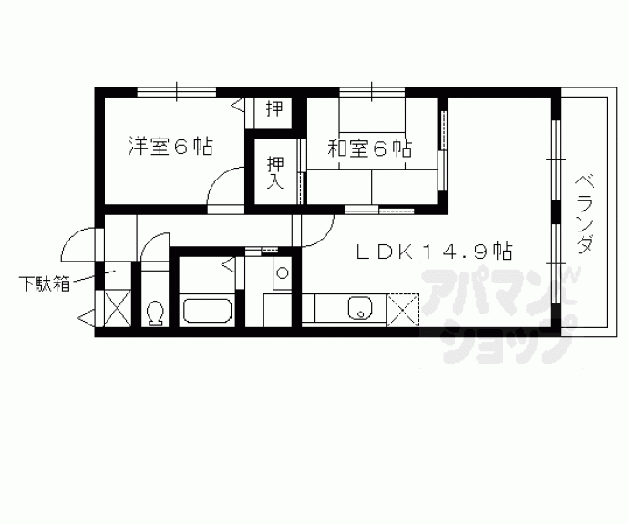 【レスト蟹ヶ坂】間取