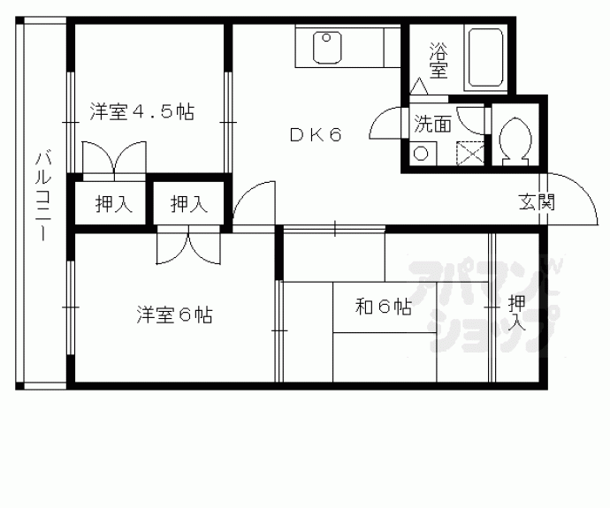 【マンション山本】間取