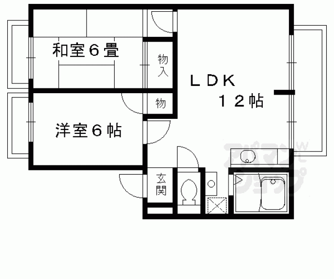 【サンライフ上賀茂参番館】間取