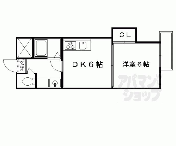 【京都ノーザンフラット】間取