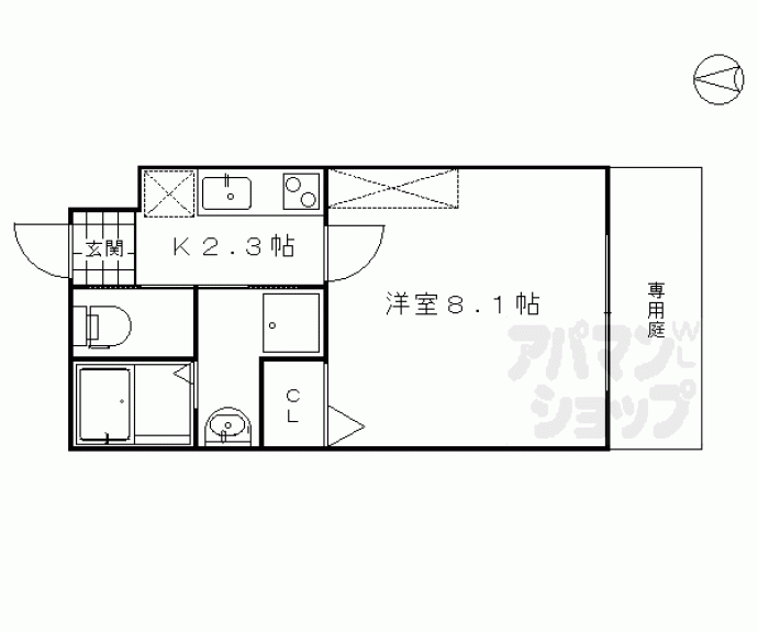 【ＭＥＳＡ　ＶＥＲＤＥ　御園橋　Ａ棟】間取