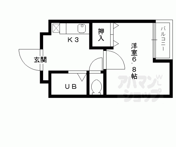 【上賀茂ハイツ安井】間取